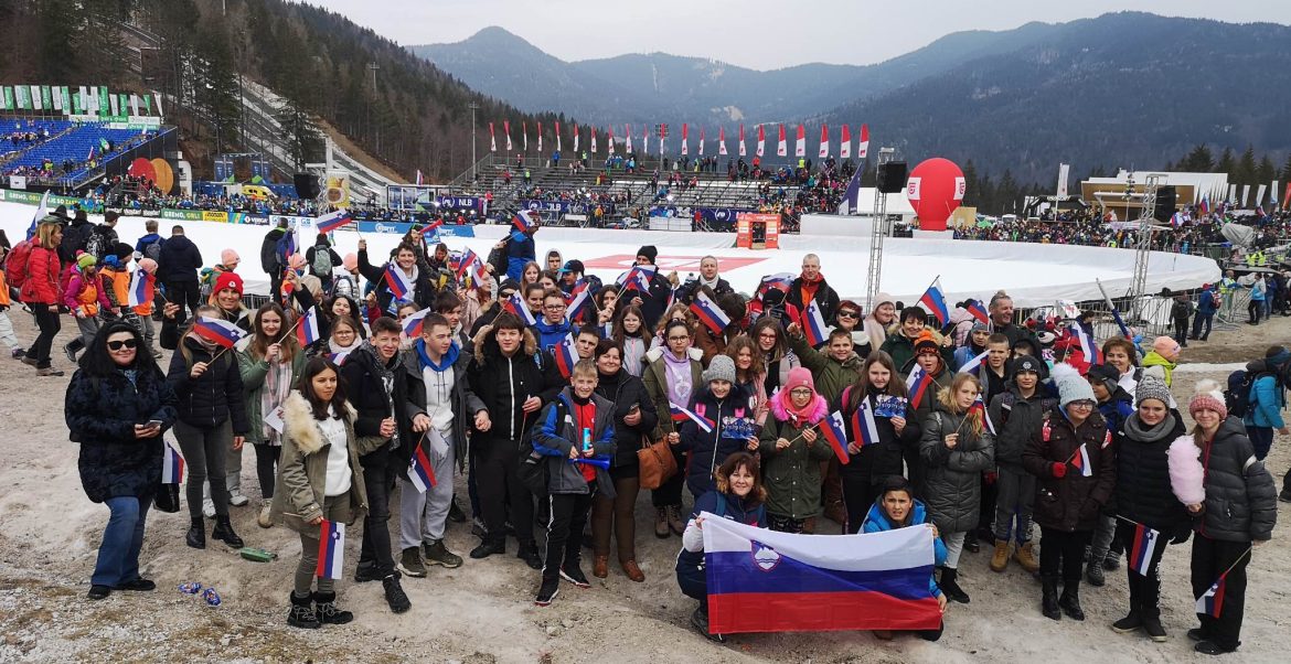 Porabski Slovenci v Planici, marec 2023 (foto: fb Zveza Slovencev na Madžarskem)