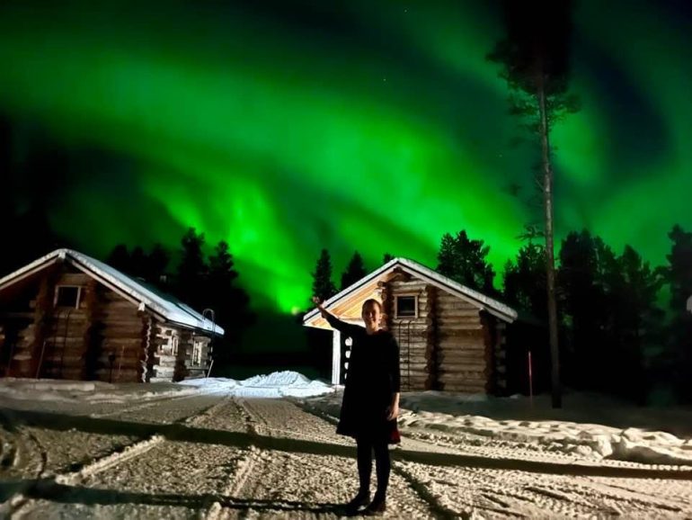 Aurora na Laponskem - Finska